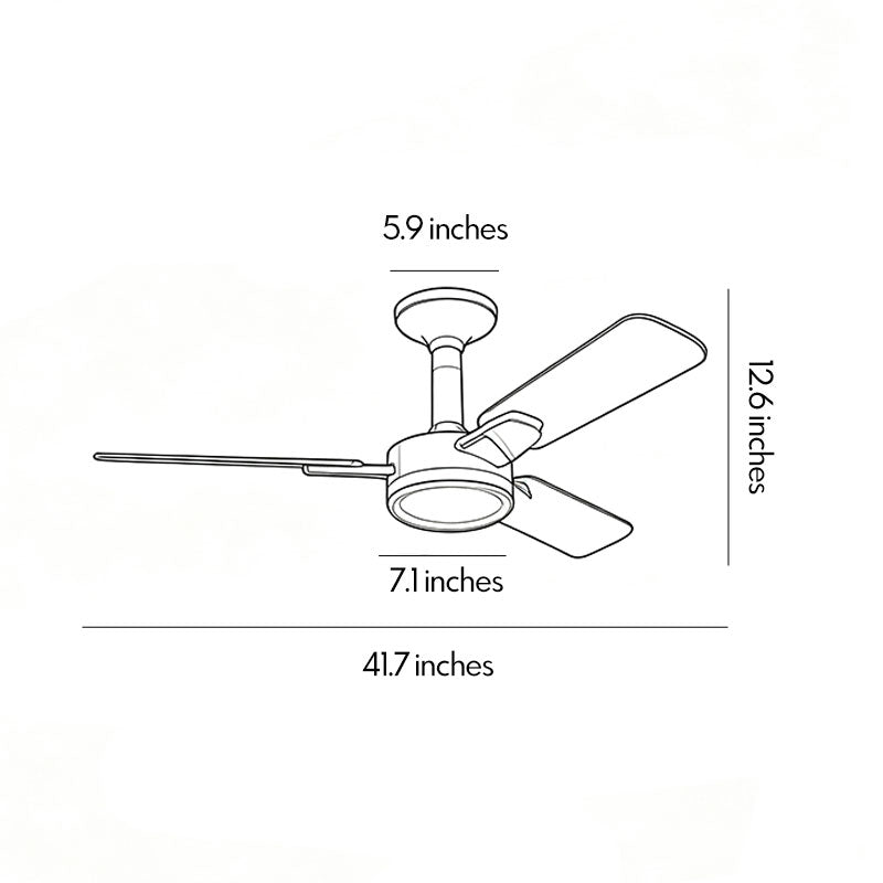Wexford Copper Wood Ceiling Fan