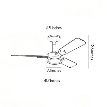 Wexford Copper Wood Ceiling Fan