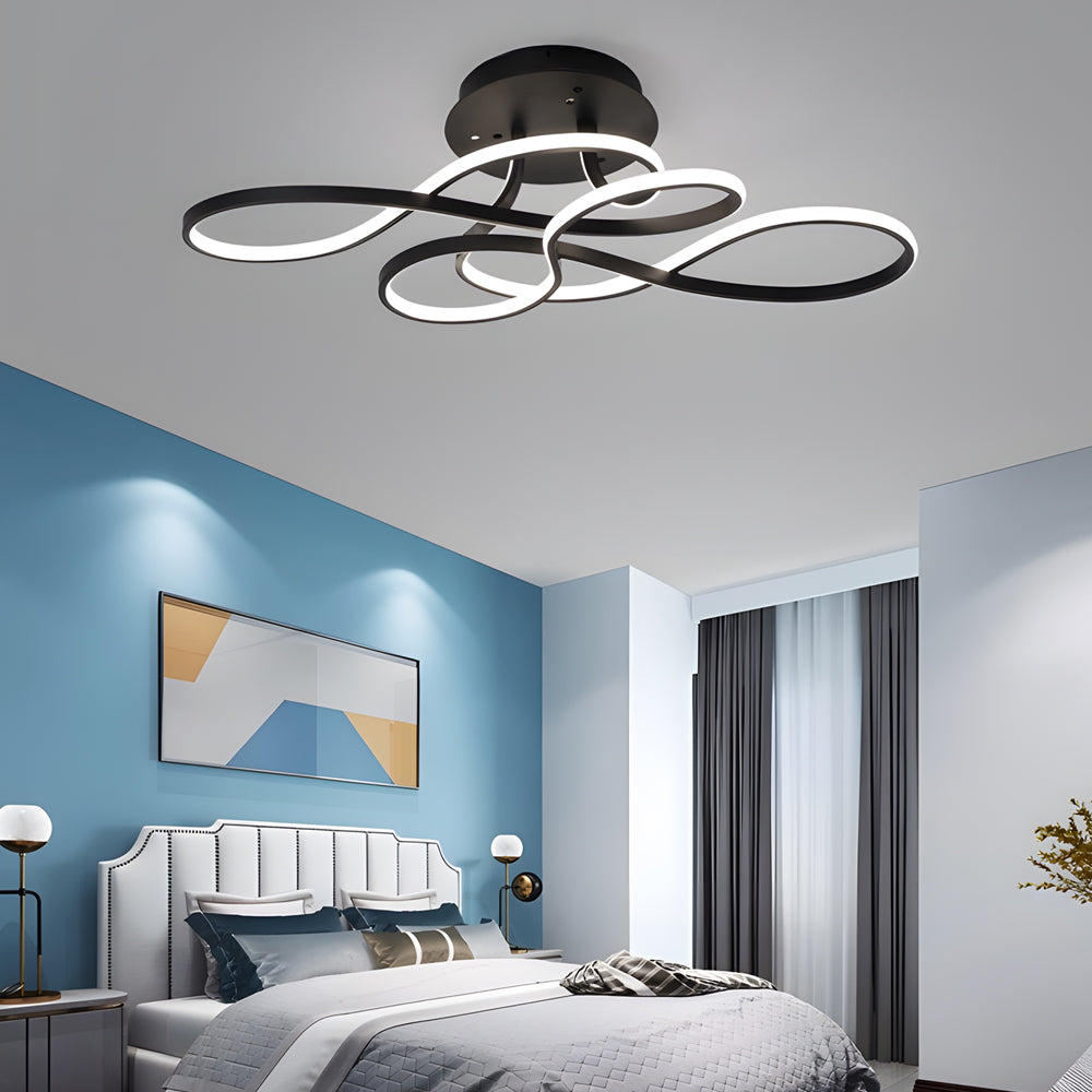 Lisse Curved Ribbon LED Ceiling Light