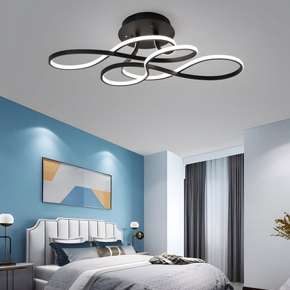 Lisse Curved Ribbon LED Ceiling Light