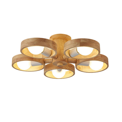 Marigny Rubberwood Ring Chandelier