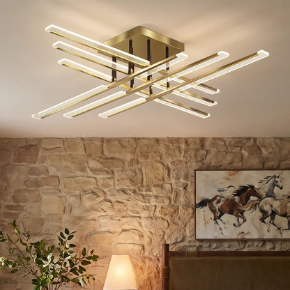 Crosby Gold Cross LED Ceiling Light