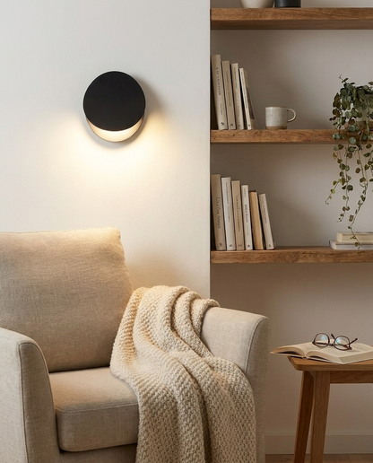 Nord LED Bedside Wall Sconce Black Warm White reading nook