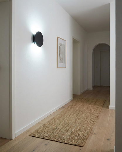 Nord LED Bedside Wall Sconce Black White hallway