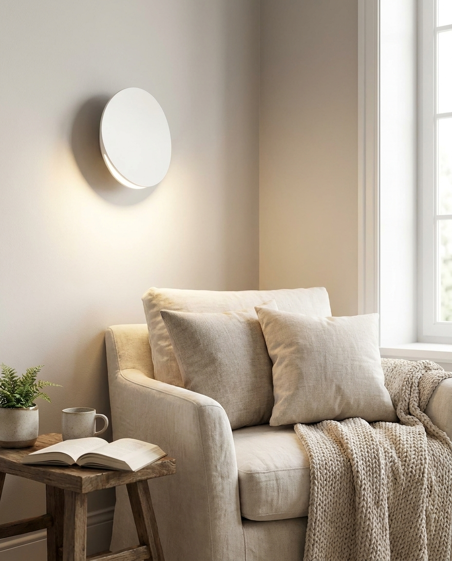 Nord LED Bedside Wall Sconce White Warm White reading nook