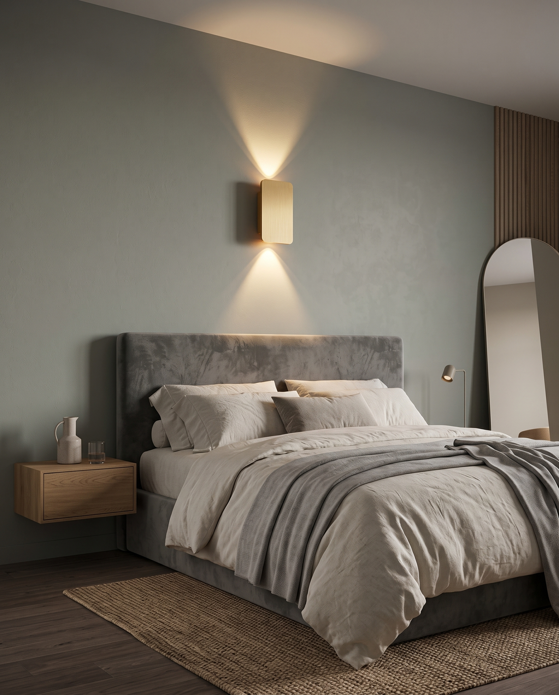 Vega Panel Wall Sconce Gold - bedroom