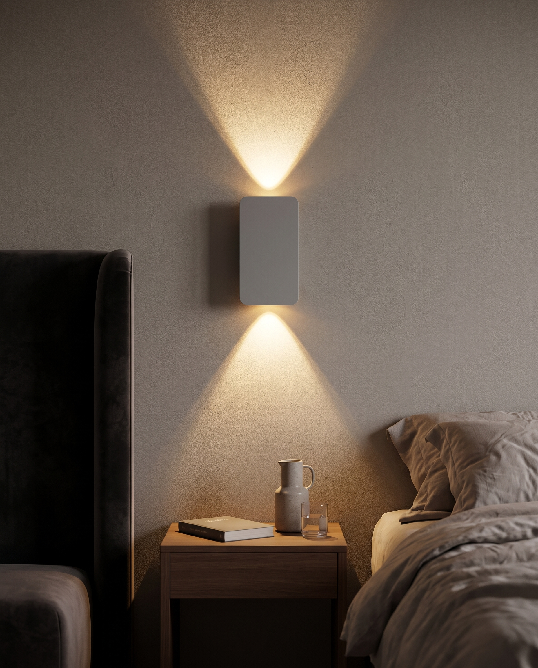 Vega Panel Wall Sconce Gray - bedroom nightstand
