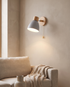 Sorbet Wall Sconce in Gray in a living room
