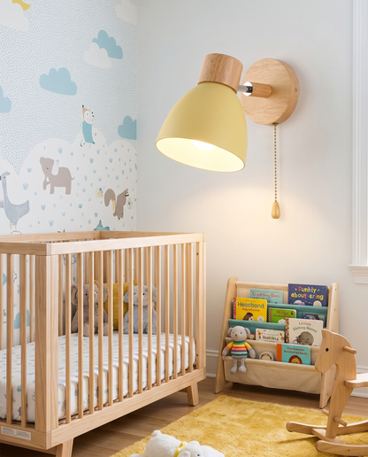 Sorbet Wall Sconce in Yellow in a kids room
