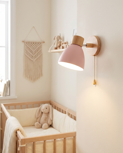 Sorbet Wall Sconce in Pink in a nursery