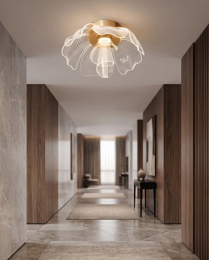 Fleur Ceiling Light in a hallway