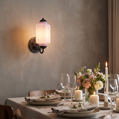 Selene wall sconce - black + lavender