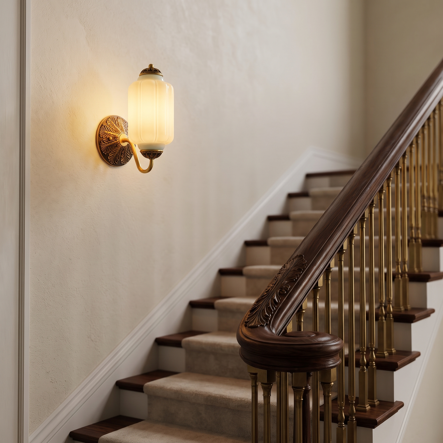 Selene wall sconce - brass + blue