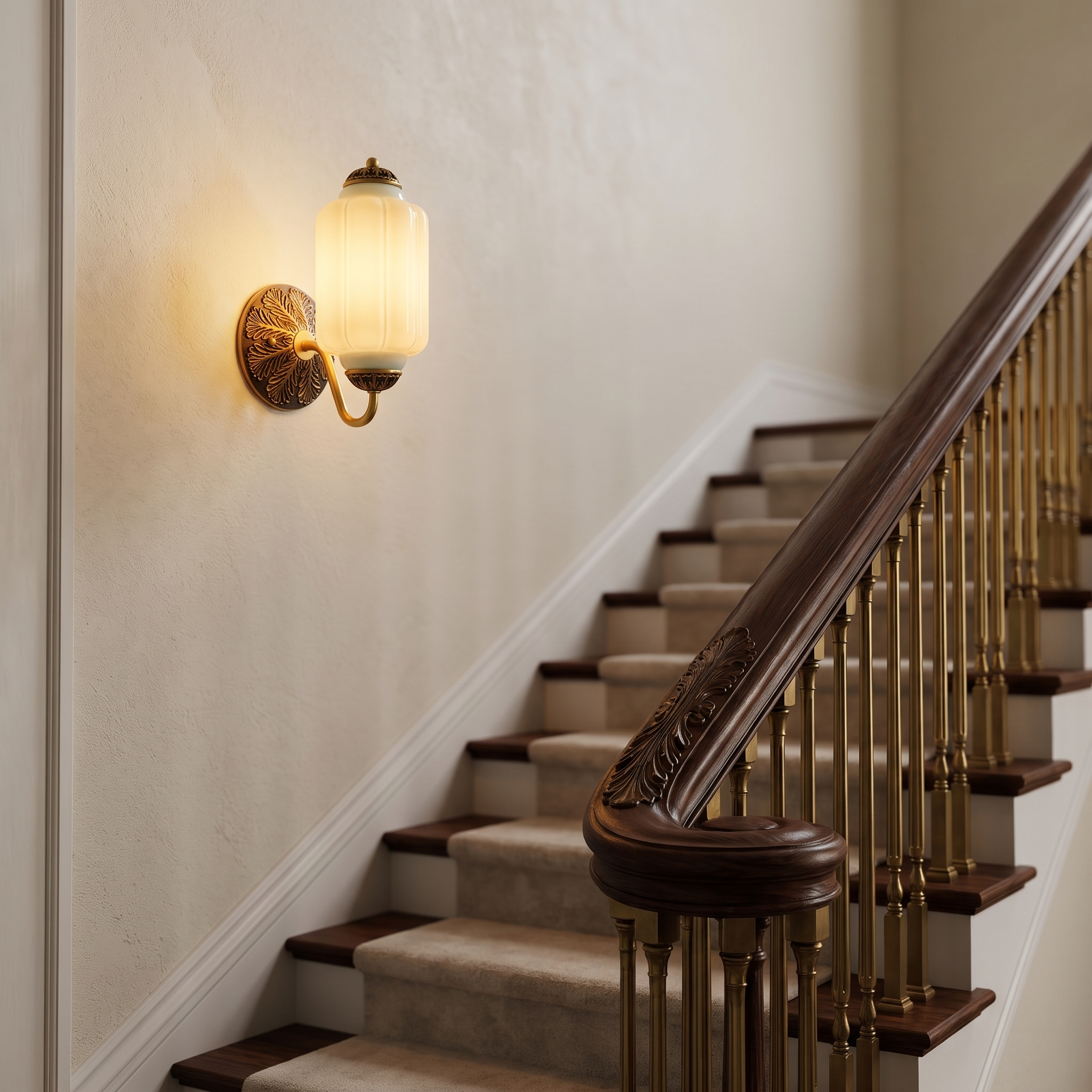 Selene wall sconce - brass + blue