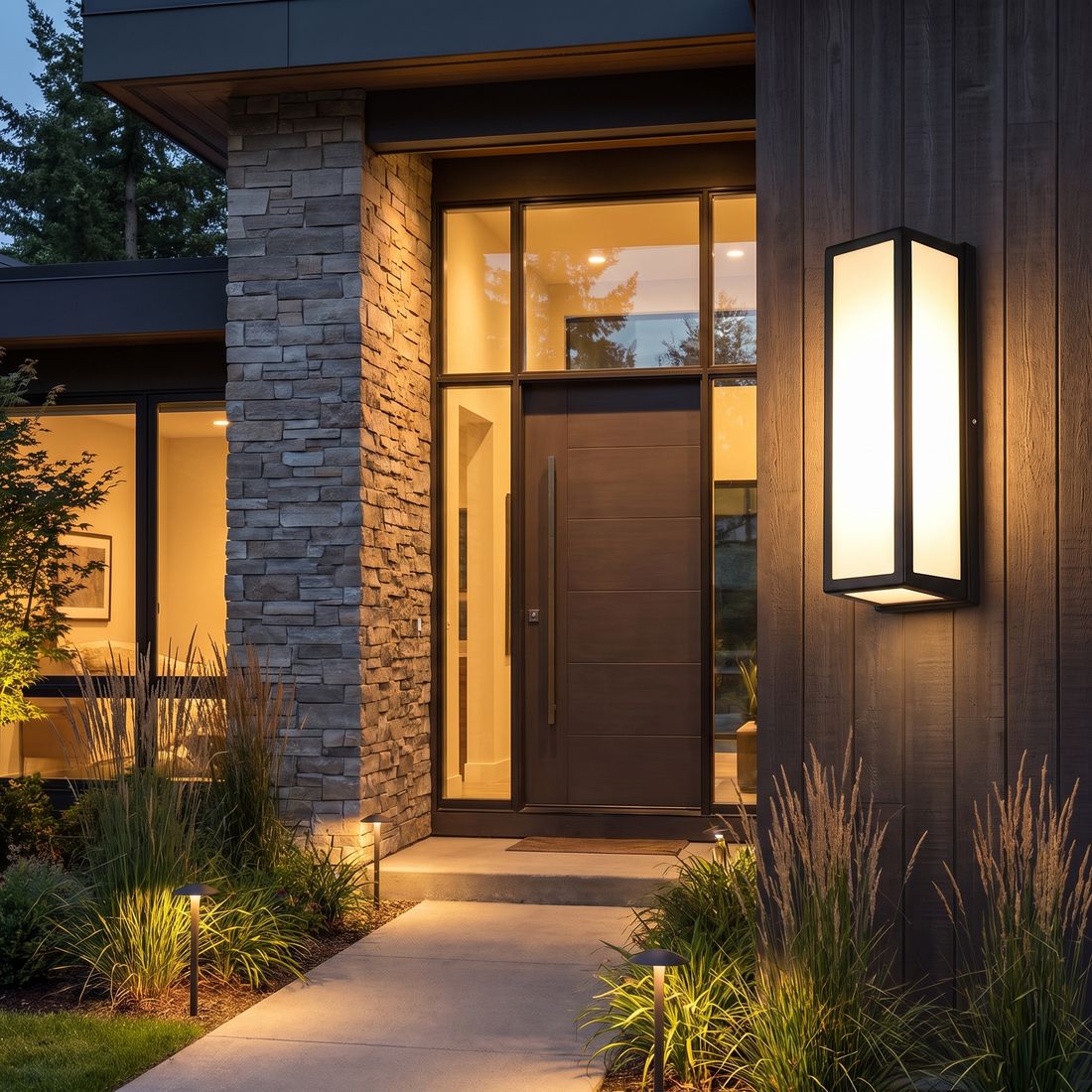 Vero outdoor wall sconce at a home entrance