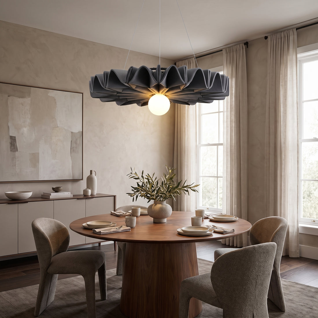 Sonora felt chandelier - Gray
