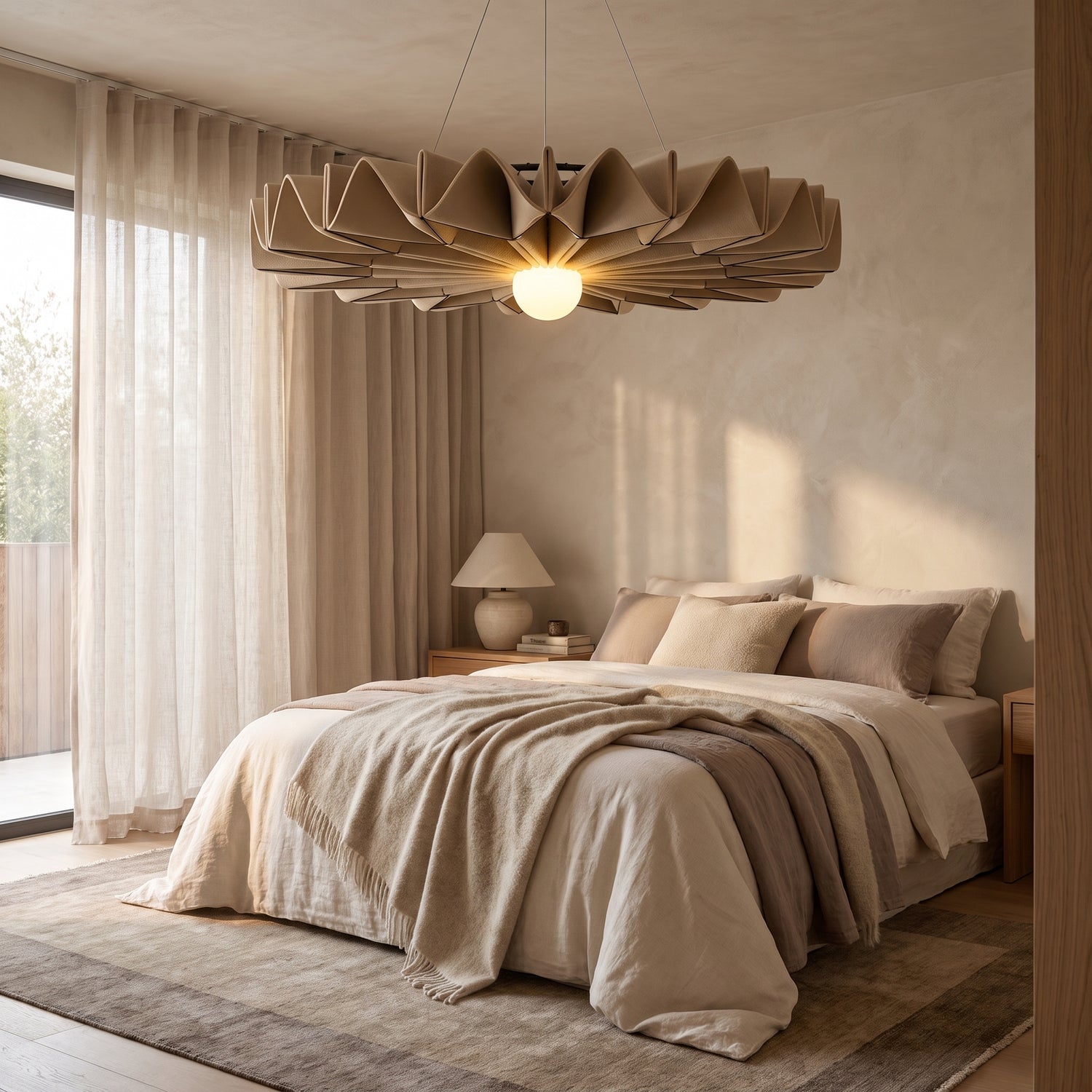 Sonora felt chandelier - Camel