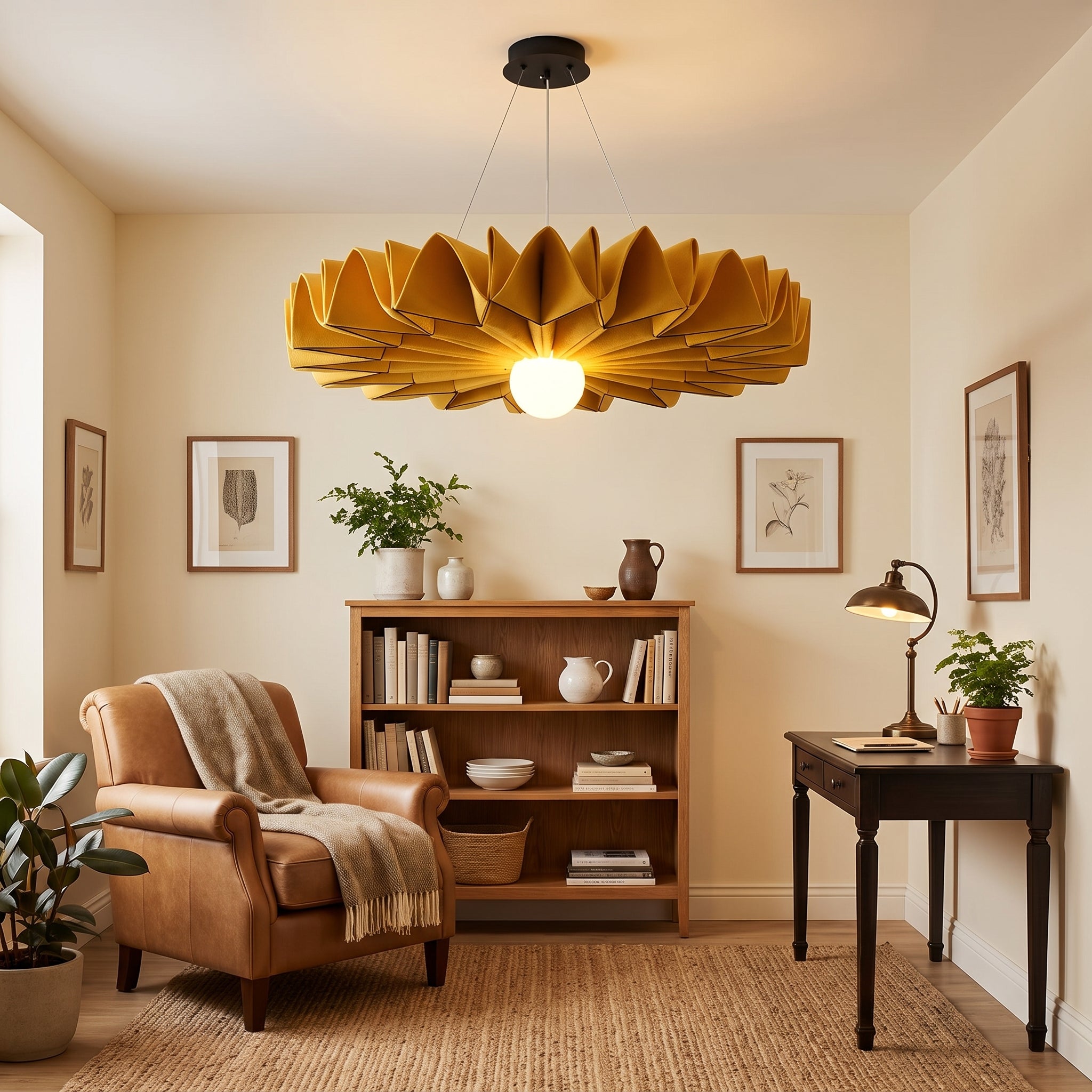 Sonora felt chandelier - Orange