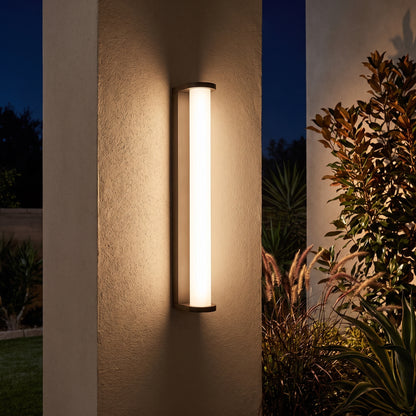 Lumira bronze tube outdoor wall sconce, patio