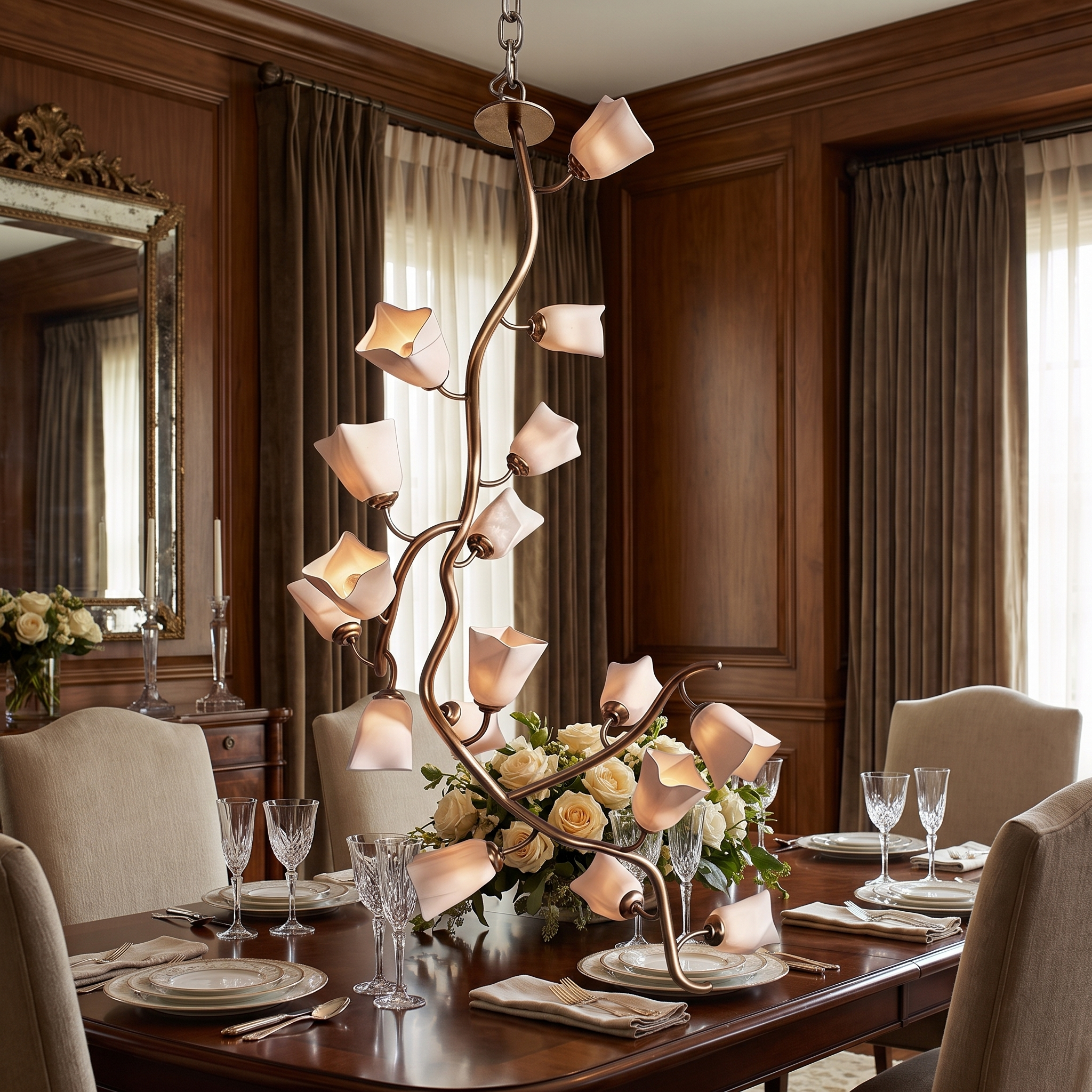 Fleur branch pendant chandelier lifestyle 2