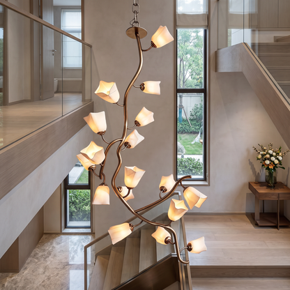 Fleur branch pendant chandelier lifestyle 3