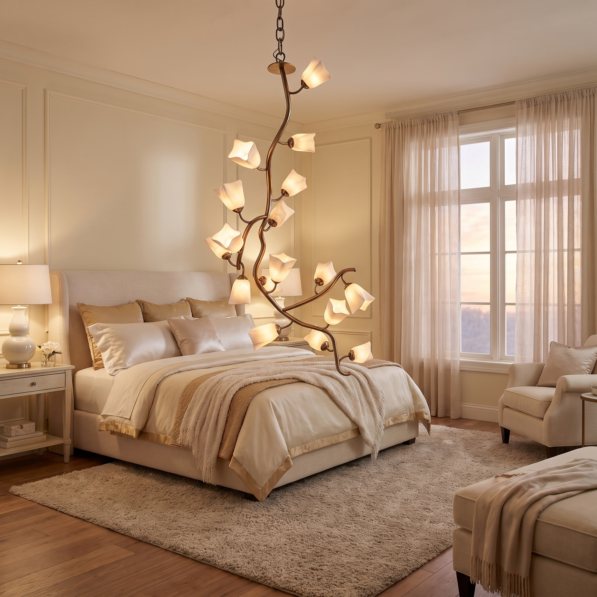 Fleur branch pendant chandelier lifestyle 5