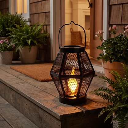 Wick solar mesh lantern lifestyle 4