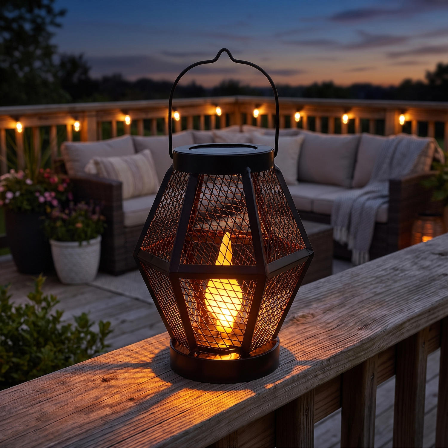 Wick solar mesh lantern lifestyle 5