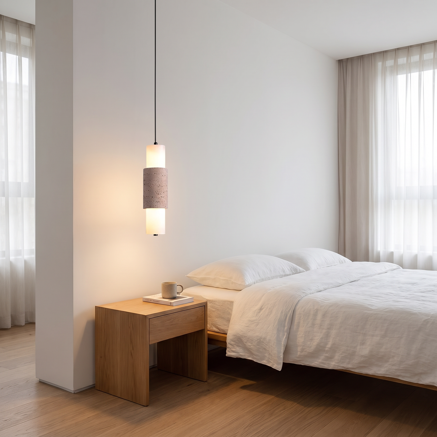 Brenna Travertine Pendant Light lifestyle