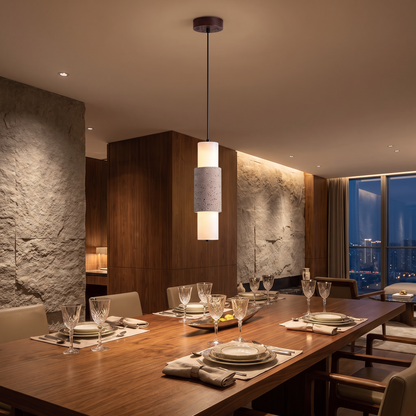 Brenna Travertine Pendant Light lifestyle