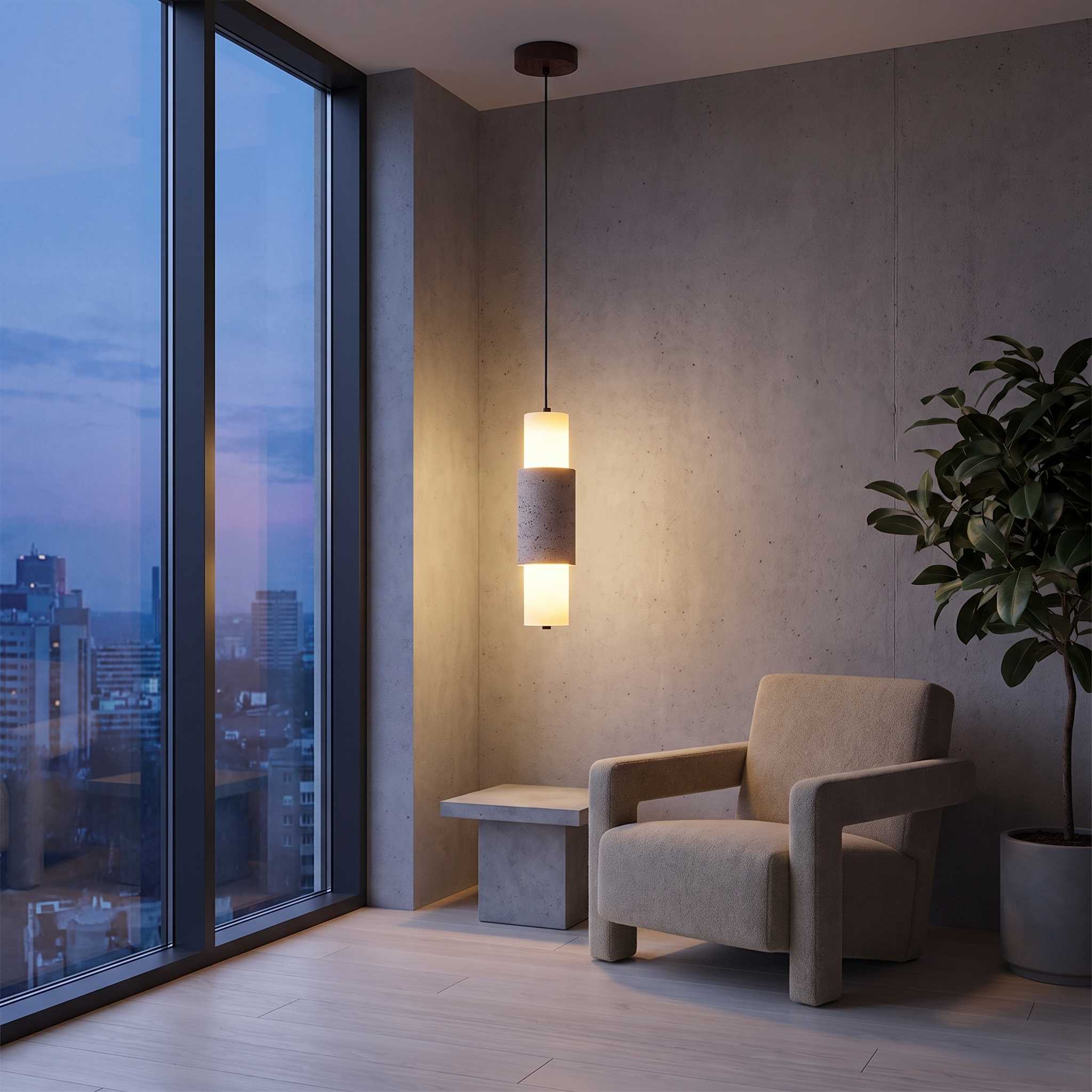 Brenna Travertine Pendant Light lifestyle
