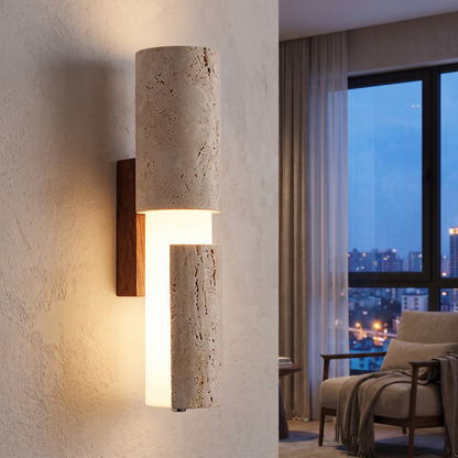 Devon Travertine Wall Light lifestyle