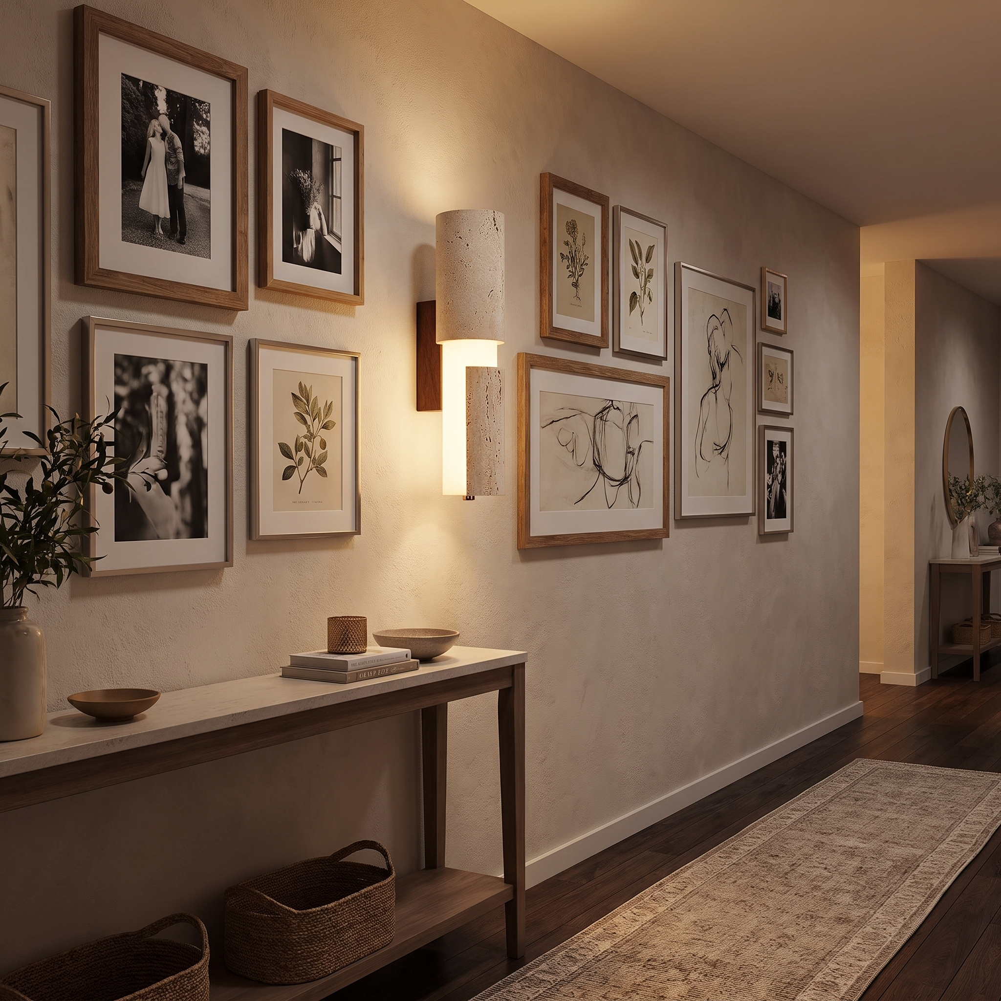 Devon Travertine Wall Light lifestyle