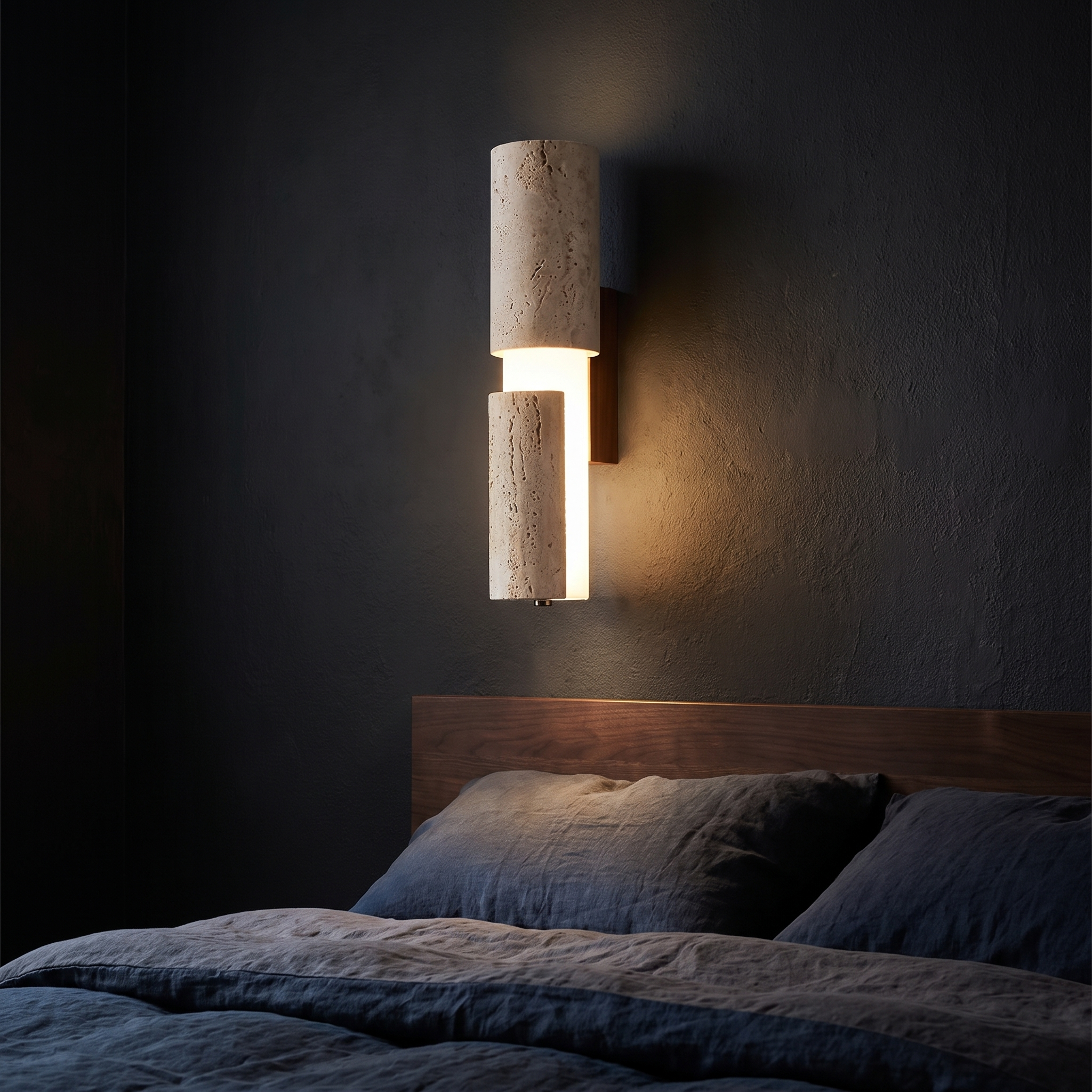 Devon Travertine Wall Light lifestyle