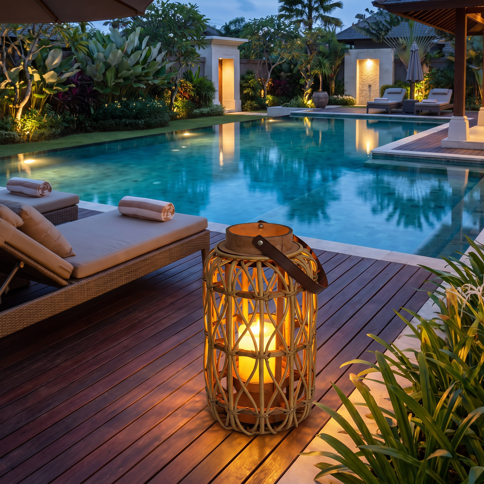 Rhoda Woven Portable Lantern Type A lifestyle