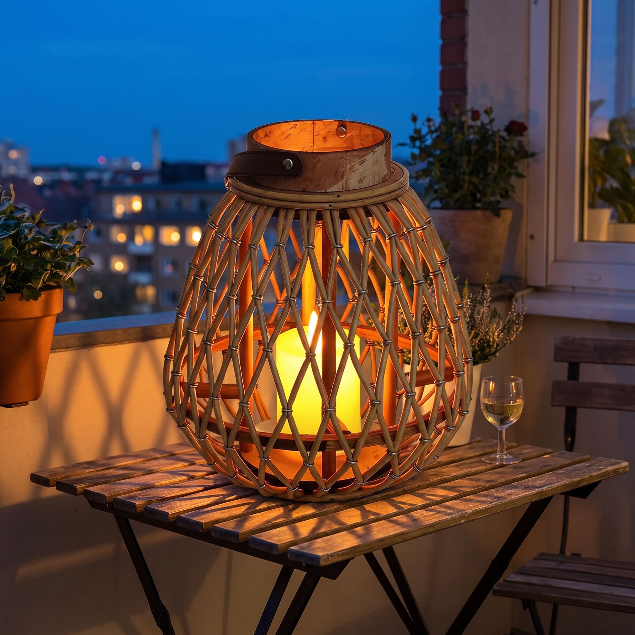 Rhoda Woven Portable Lantern Type C lifestyle