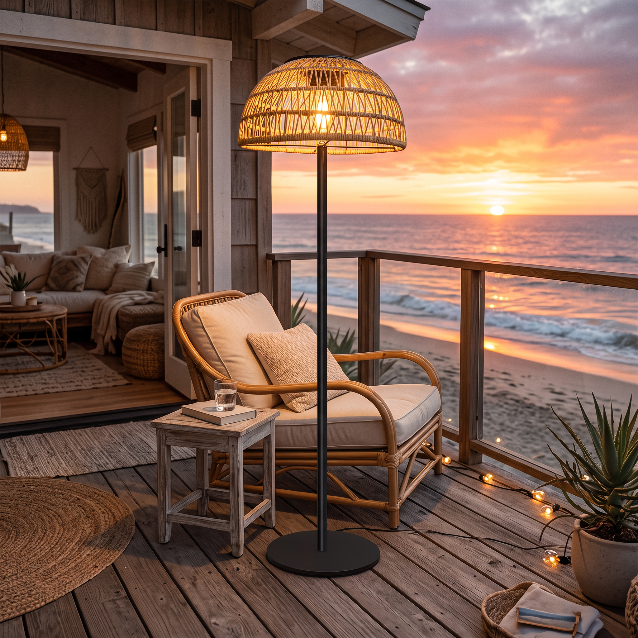 Brynn Solar Outdoor Light Floor Lamp lifestyle