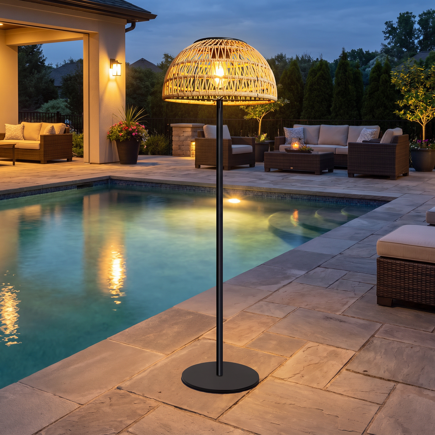 Brynn Solar Outdoor Light Floor Lamp lifestyle