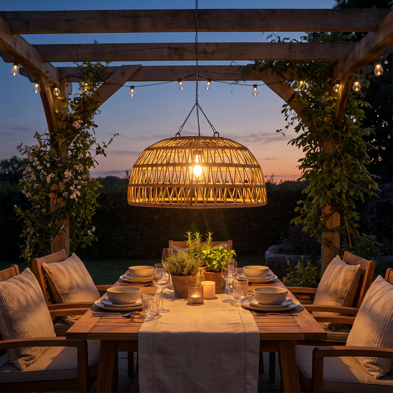 Brynn Solar Outdoor Light Pendant Light lifestyle