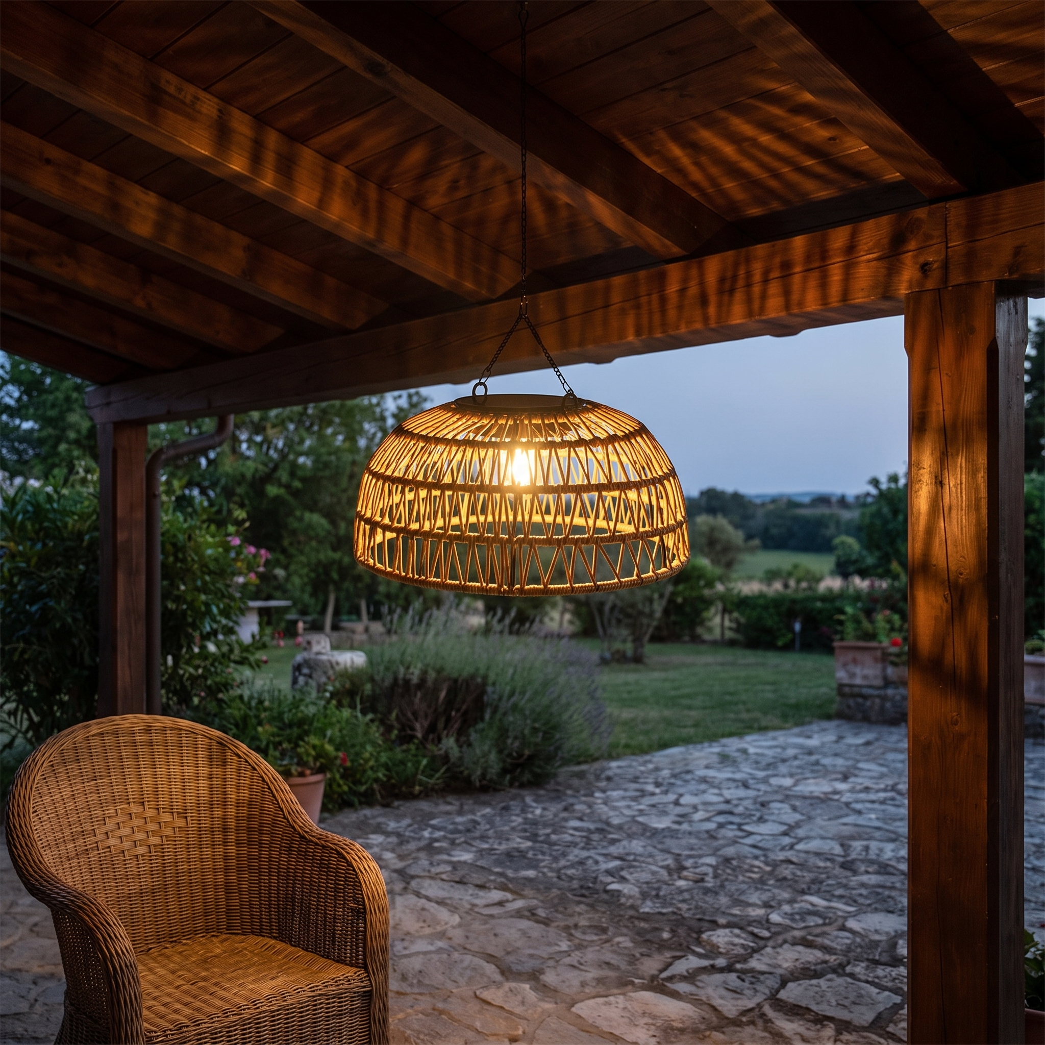 Brynn Solar Outdoor Light Pendant Light lifestyle