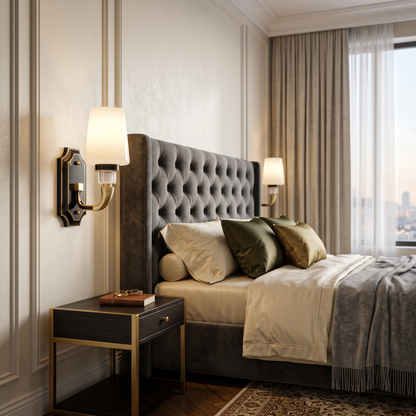 Calder Brass Wall Sconce Single Head lifestyle