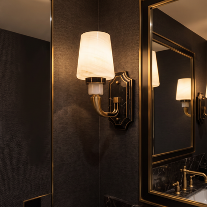 Calder Brass Wall Sconce Single Head lifestyle