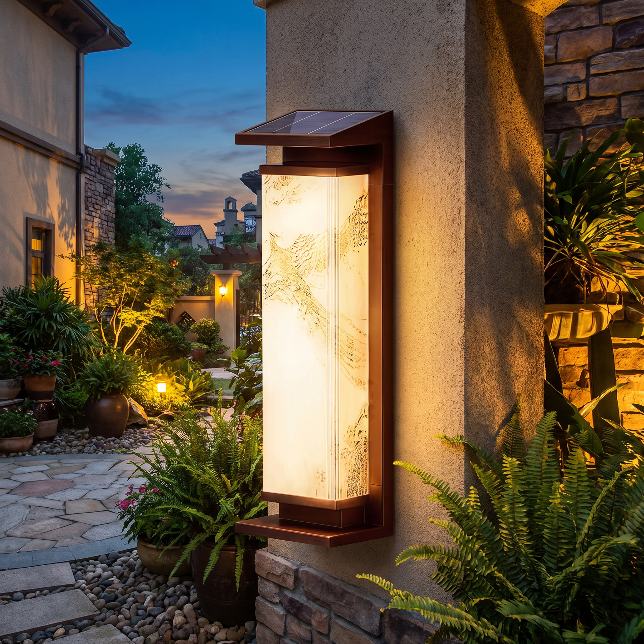 Dane Solar Outdoor Wall Light lifestyle