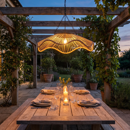 Tinsley Woven Outdoor Pendant Single-Layer lifestyle