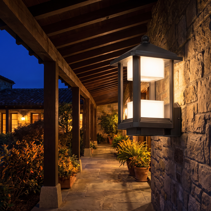 Dorian Outdoor Lantern Sconce Type C lifestyle