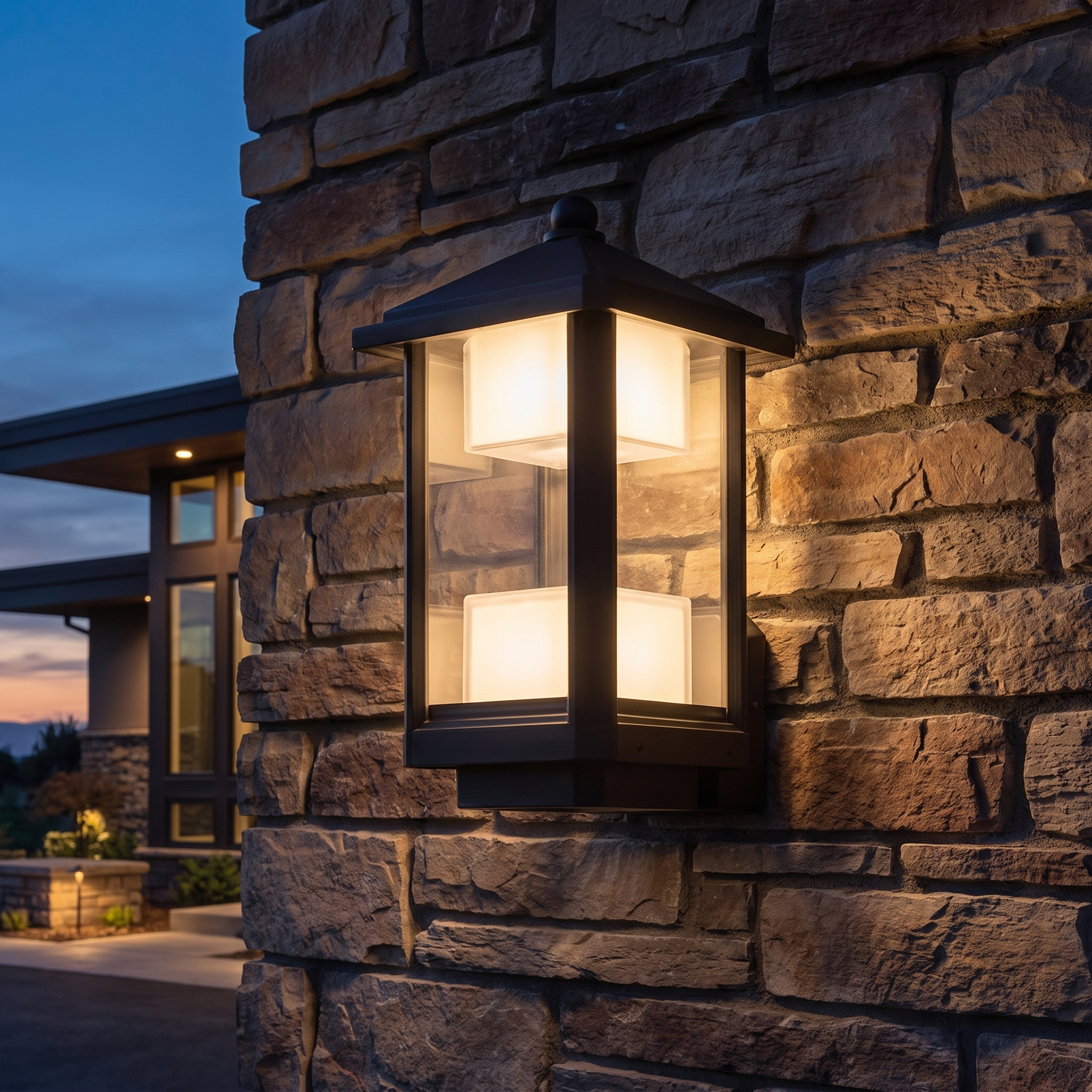 Dorian Outdoor Lantern Sconce Type C lifestyle