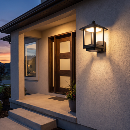 Dorian Outdoor Lantern Sconce Type B lifestyle