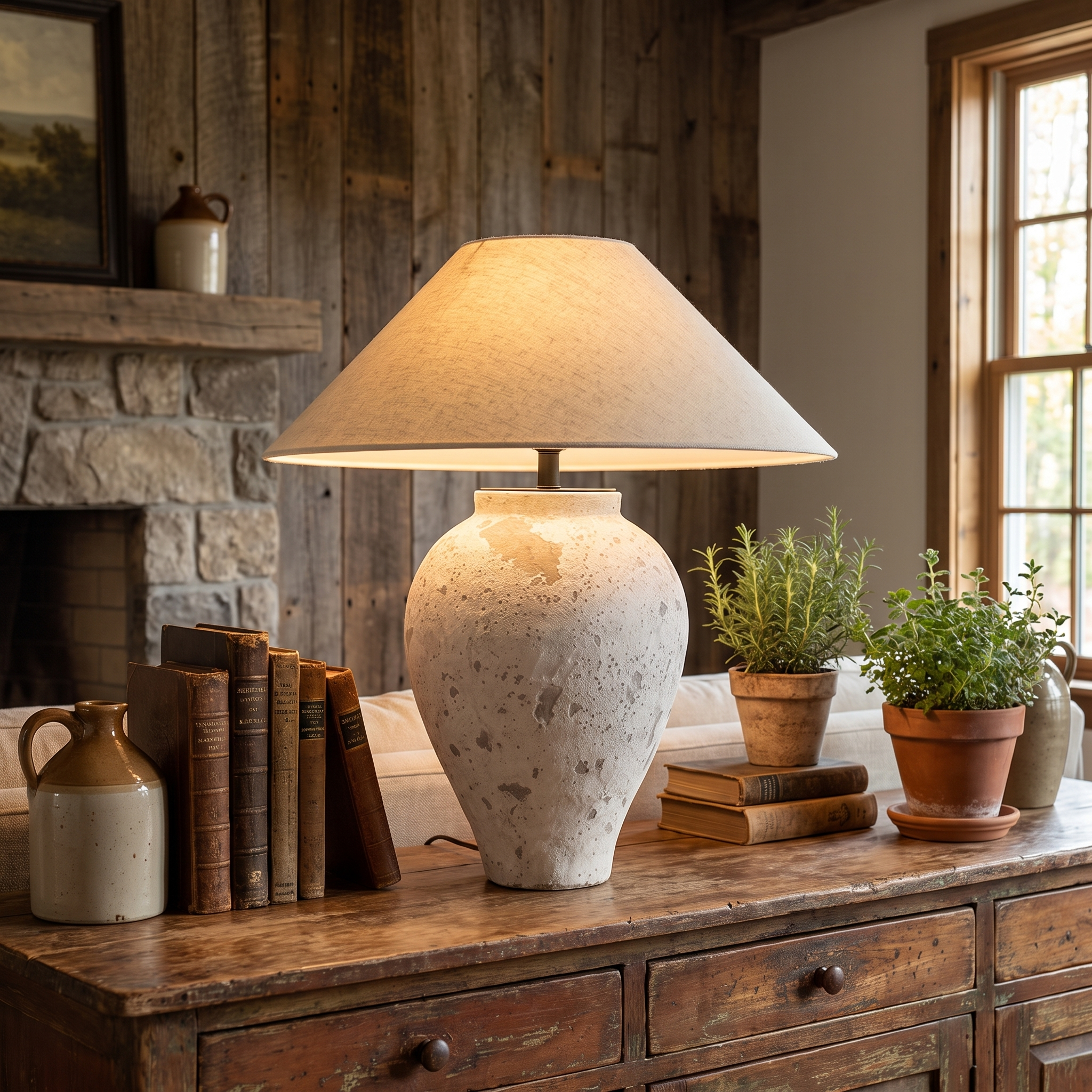 Elowen Pottery Table Lamp lifestyle