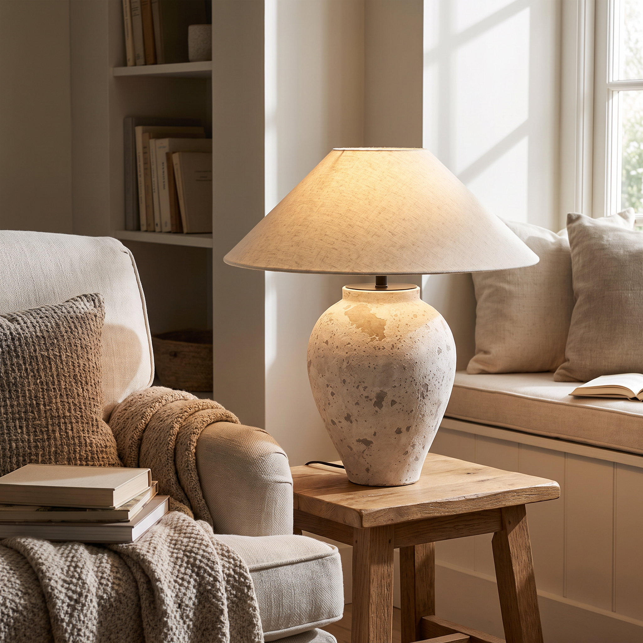 Elowen Pottery Table Lamp lifestyle