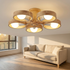 Marigny rubberwood ring chandelier in a Scandinavian living room